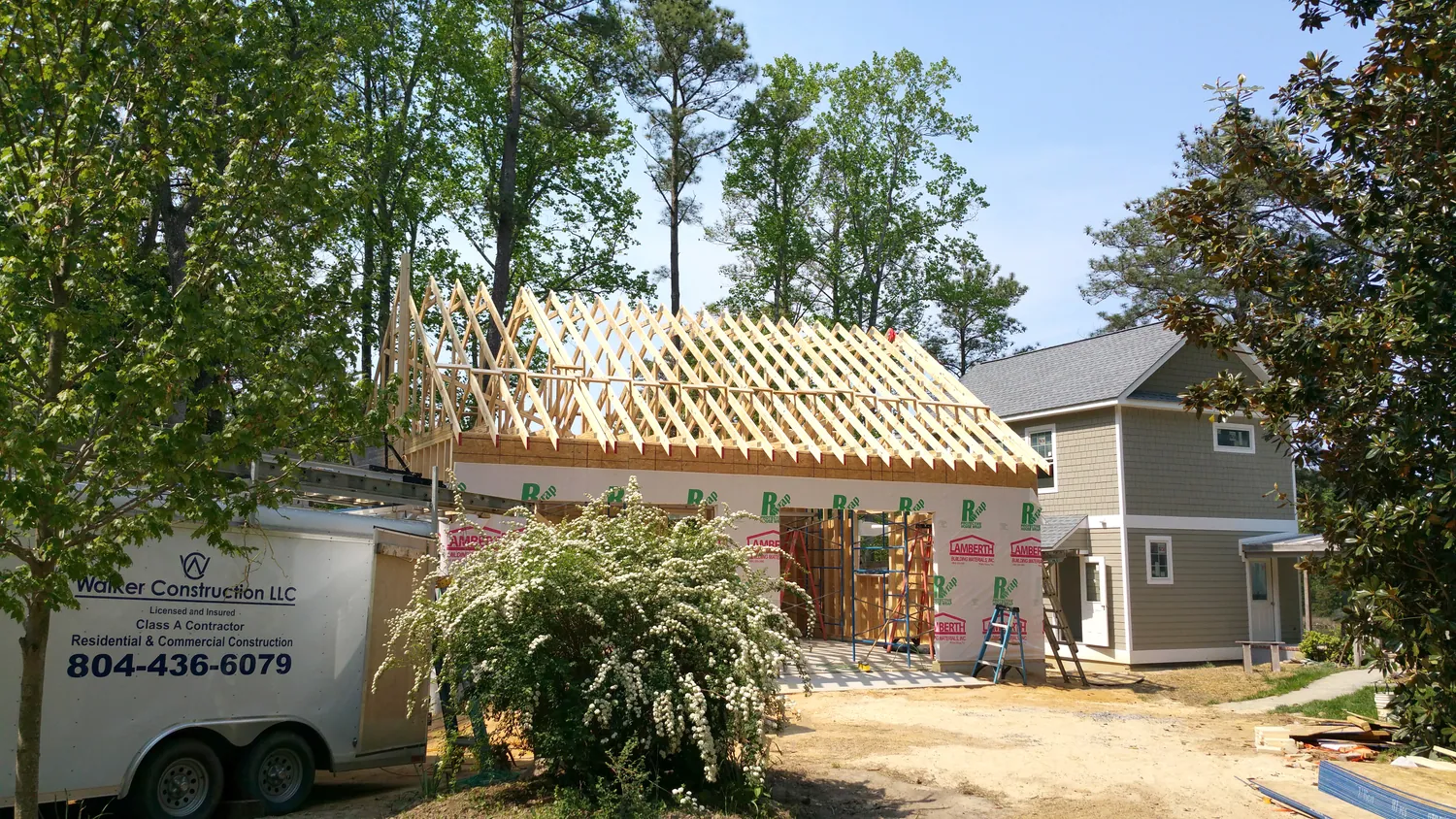 Detached garage exterior